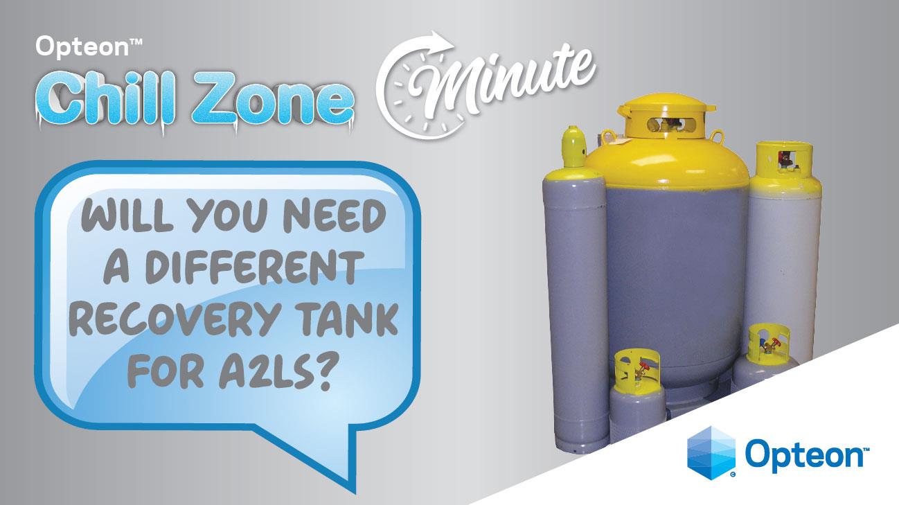 Will I need a different recovery tank for A2L refrigerants?